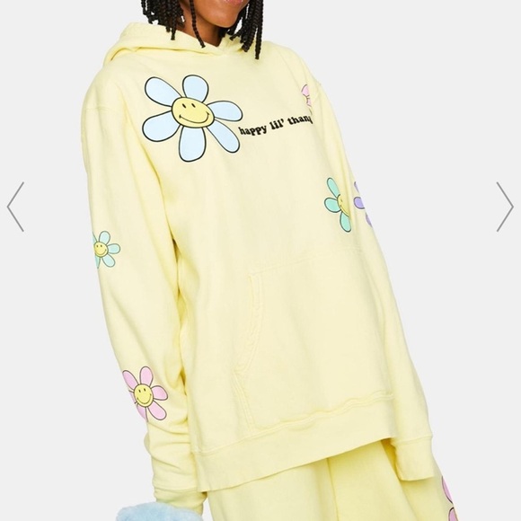 Zumiez By Sami Ryan x Smiley Lil Thang Yellow Hoodie - Picture 2 of 4